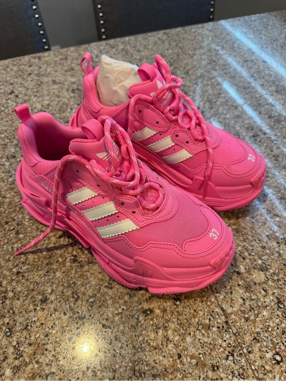 Balenciaga x Adidas Triple S, Bright Pink Women’s Sneakers NWB